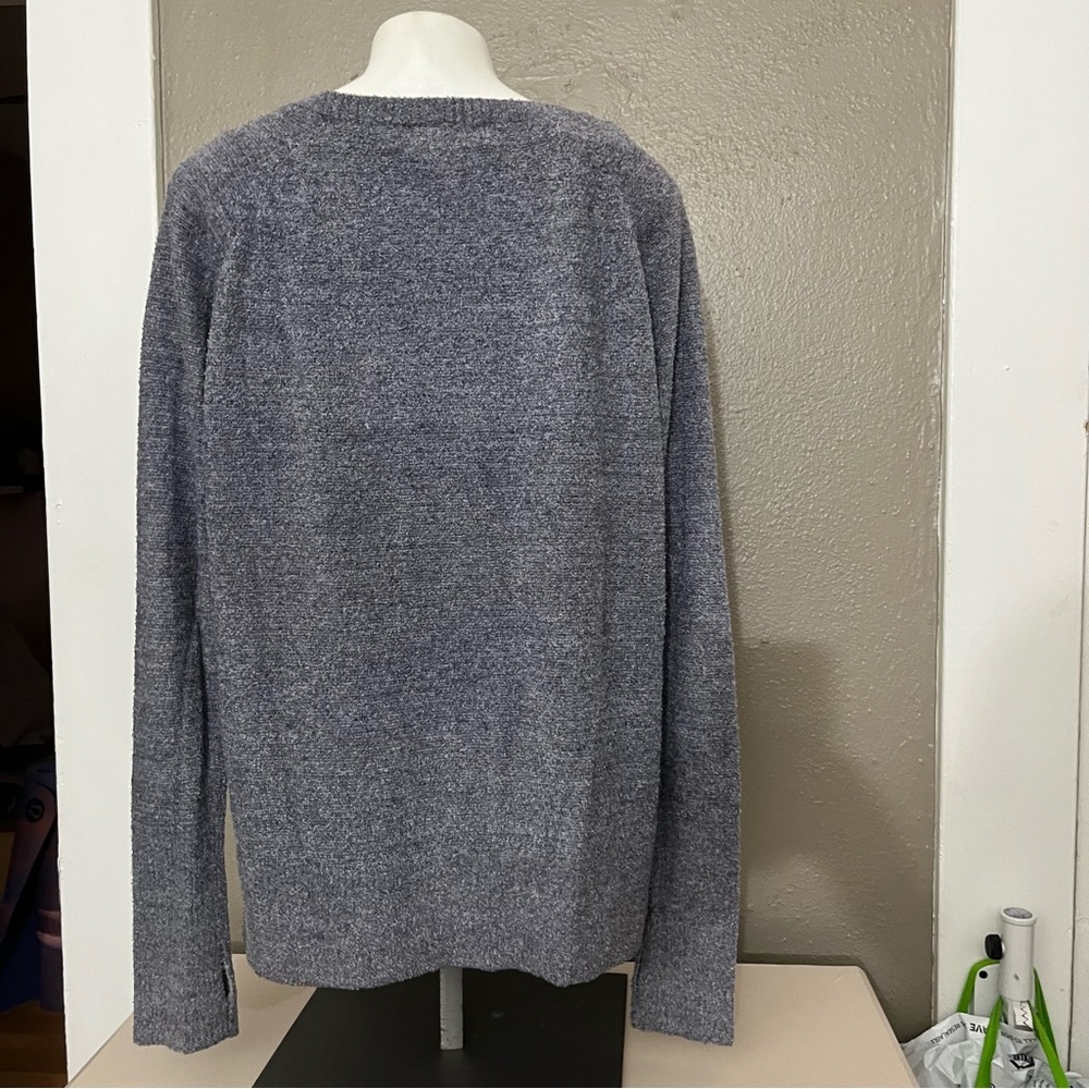 Barefoot Dreams CozyChic Lite Raglan Sweater Pacific Blue Size L NWT - Picture 5 of 14